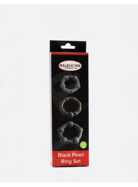 3er-Pack Penisringe Black Pearl Malesation packaging