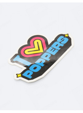 i love poppers sticker