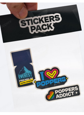 Poppers Stickers x3