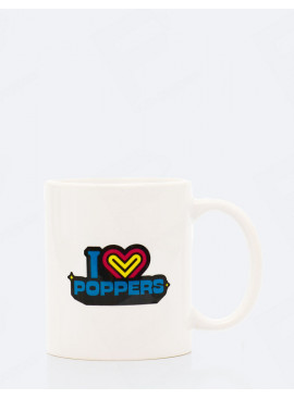 Tasse I Love Poppers global ansicht