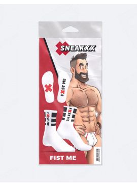 SneakXX Fist Me Socken Weiß packaging