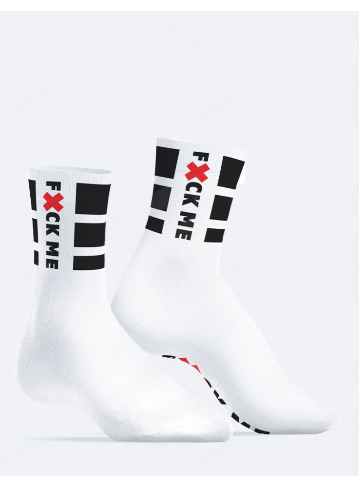 SneakXX Fuck Me Socken Weiß