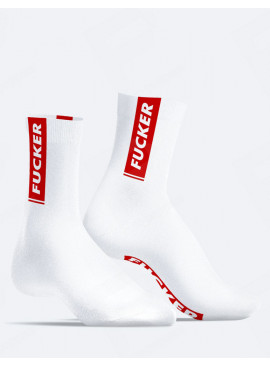SneakXX Stripe Fucker Socken Weiß
