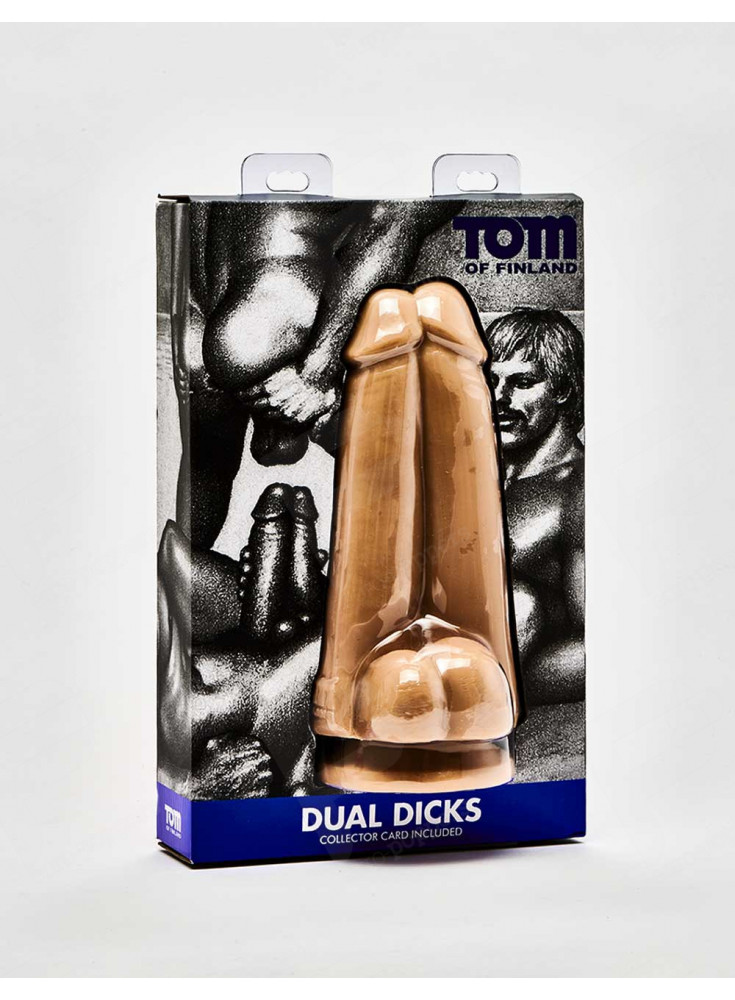 Tom of Finland Dual Dicks Dildo mit Saugnapf 23,5 cm