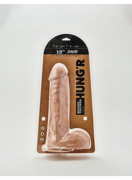Hung'R David Flesh Dildo mit Saugnapf packaging