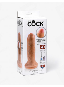 King Cock Realistischer Dildo mit Vorhaut 15 cm packaging