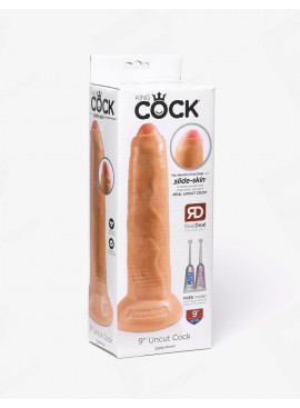King Cock Realistischer Dildo mit Vorhaut 23 cm packaging