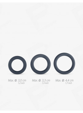 3er-Pack Silikon-Cockringe Boners Größen