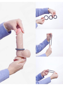 3er-Pack Silikon-Cockringe Boners beispiel