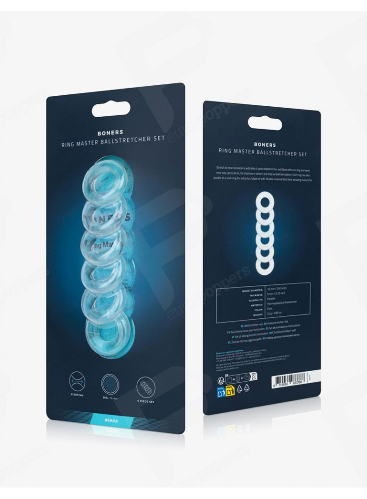 6er-Pack Ballstretcher Ring Master Boners