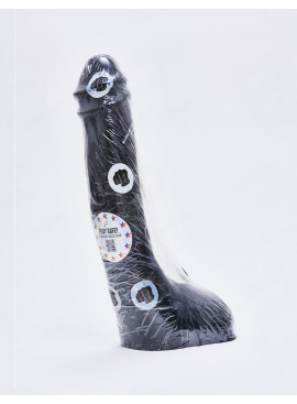 All Black Realistischer XL Dildo 28 cm packaging
