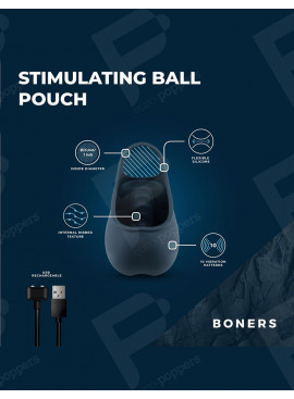 Vibrierender Hodensack-Stimulator mit Cockring Boners Funktion