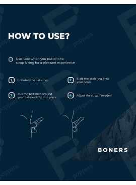Verstellbarer Cockring und Ballstretcher L - Boners Anwendung