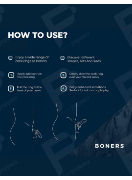 Doppelring Cockring aus Silikon Boners Anleitung zur Verwendung