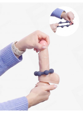Hexagonaler Penisring mit Stahlkugeln Größe M/L Boners in Verwendung