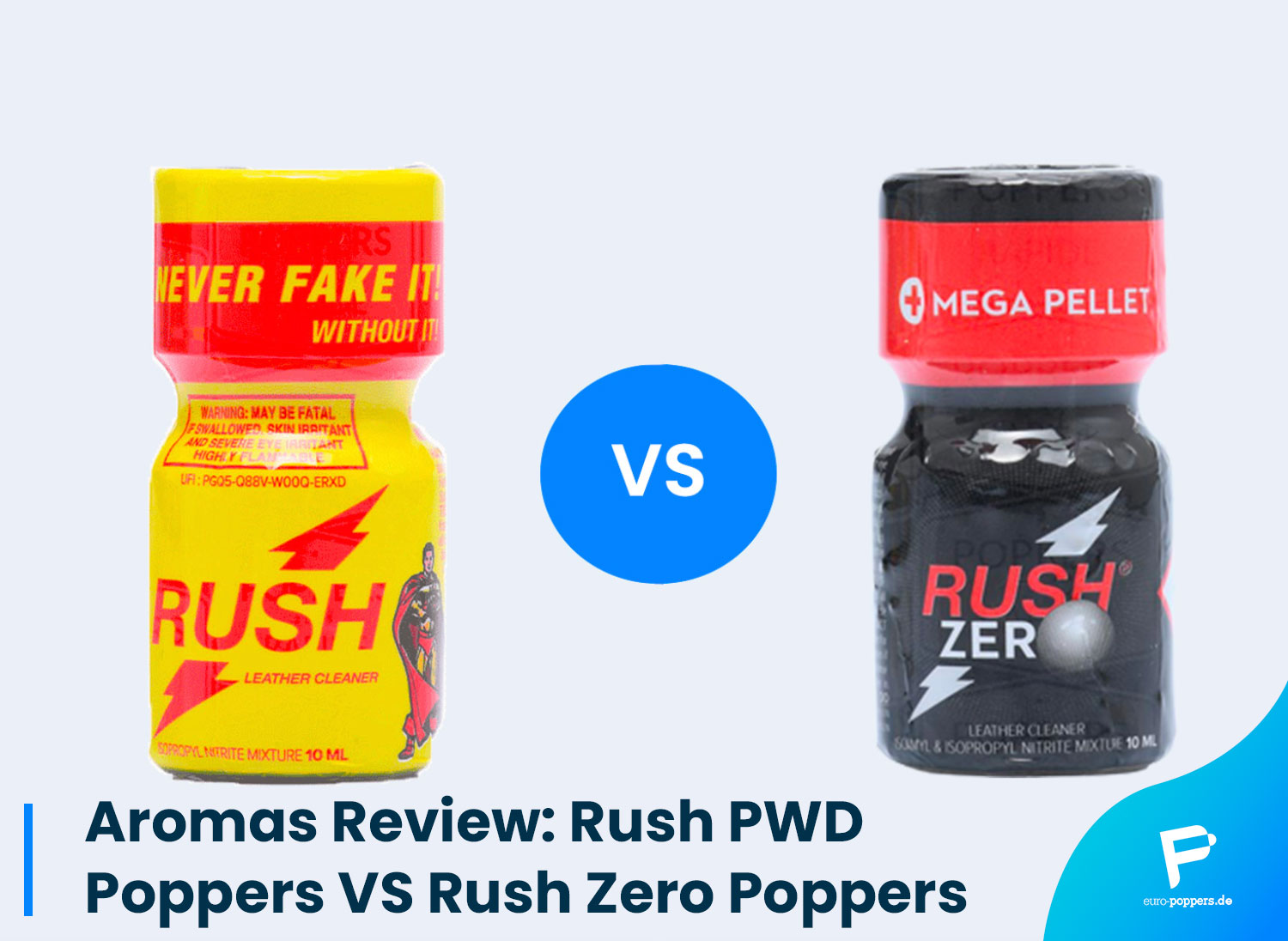 You are currently viewing Aromas Review: Rush PWD Poppers VS Rush Zero Poppers